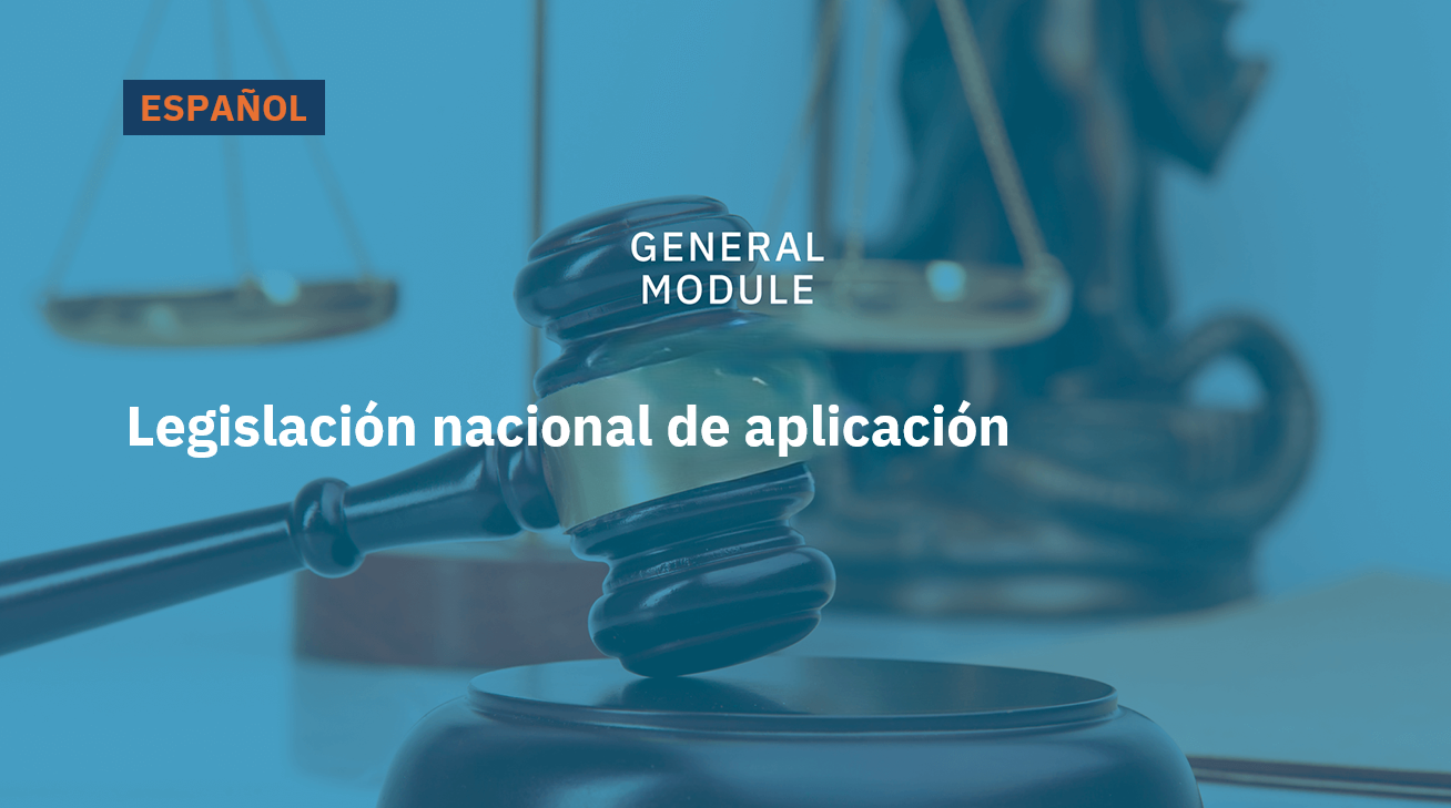 Legislación nacional de aplicación 