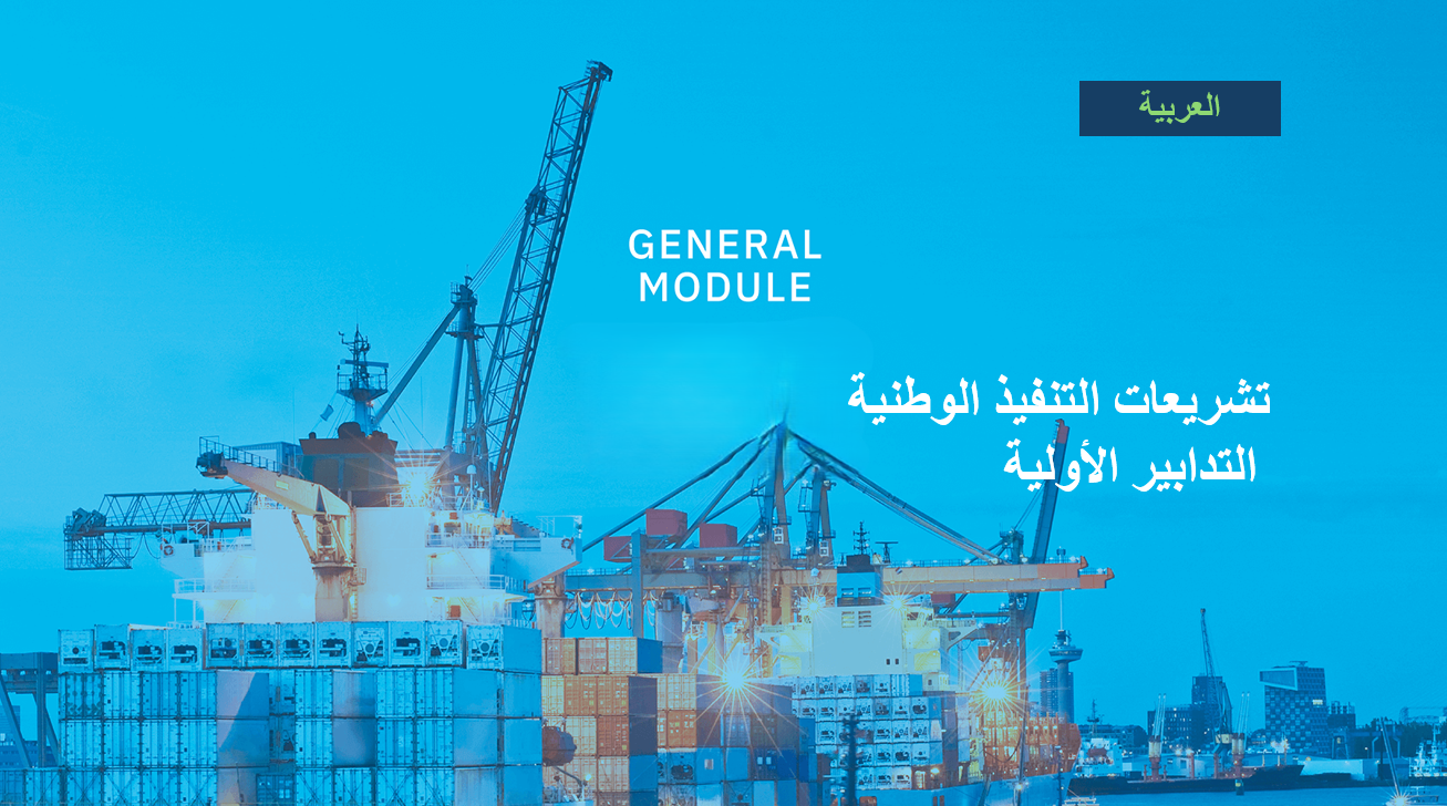 تشريعات التنفيذ الوطنية: التدابير الأولية
