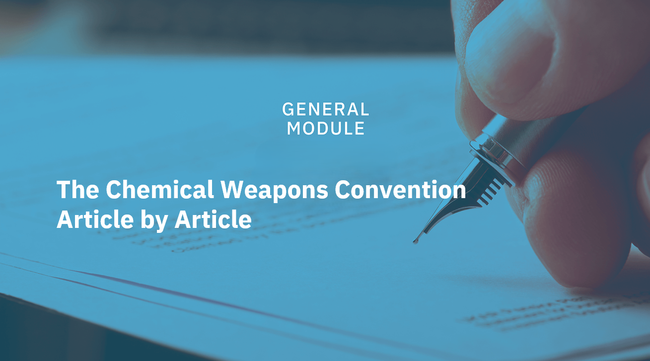 The Chemical Weapons Convention Article by Article 